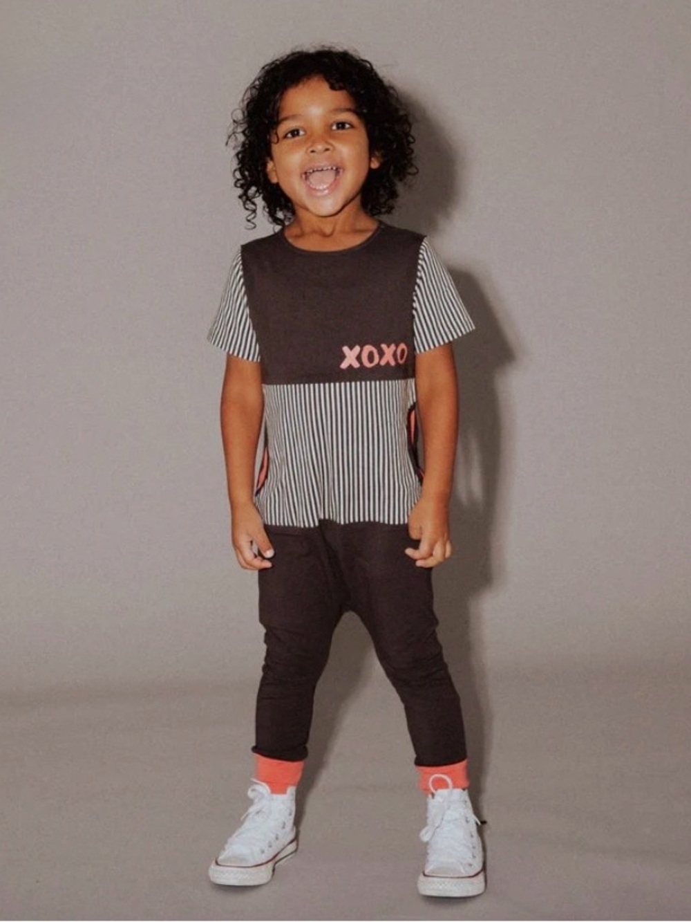 Rags XOXO Short Sleeve Peek Romper
